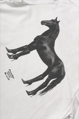 Horse Graphic Camo Layered Long Sleeve T-Shirt