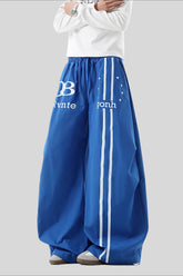 Number Graphic Extra Wide Leg Pants