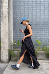 Beach Cotton Tank Maxi Dress