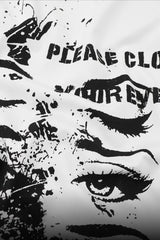 Grunge Eye Graphic Contrast Layered Tee