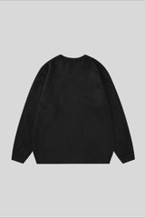 Distressed Typography Washed Oversized Crew Neck Sweatshirt