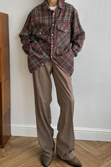 Vintage Loose Casual Plaid Shirt