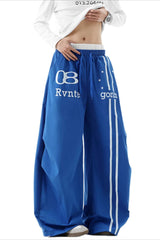 Number Graphic Extra Wide Leg Pants