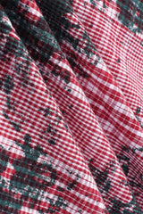 Distressed All Over Plaid Long Sleeve Shirt
