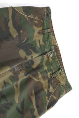 Distressed Camo Straight Leg Cargo Pants