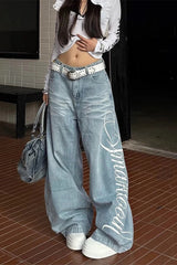 Vintage Printed Boyfriend Jeans