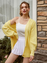Solid Loose Knit Cardigan