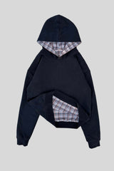 Reversible Plaid Pullover Hoodie