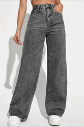 High Waist Chic Straight Relaxed Jeans