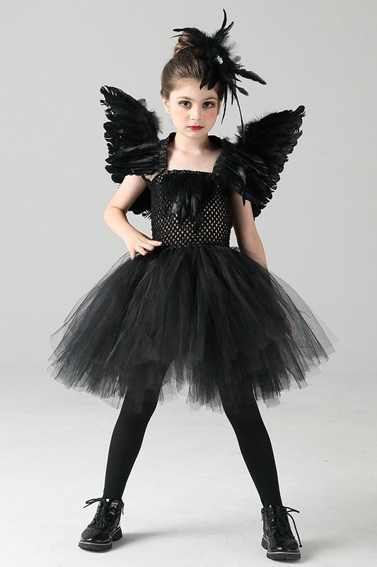 Black Swan Dress Kid Halloween Costume