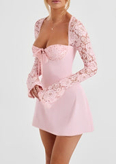 Olivia | Elegant Tie-Back Mini Dress
