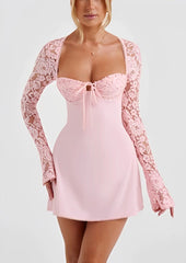 Olivia | Elegant Tie-Back Mini Dress