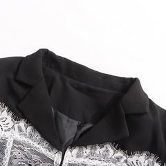 Lace Corset Blazer in Black