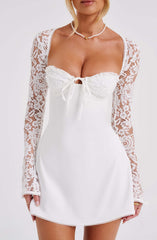 Olivia | Elegant Tie-Back Mini Dress