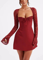 Olivia | Elegant Tie-Back Mini Dress