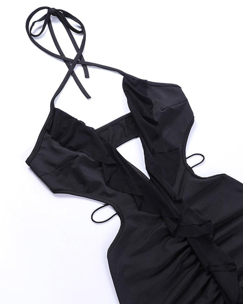 Elysium Witch Stylish Plunging Mini Dress