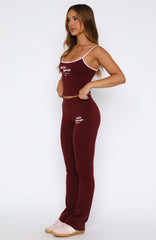Palm Springs Edition Flare Pants Burgundy
