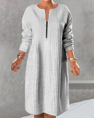 Zara® | Elegant Zip-Up Sweater Dress - HELLA TREND