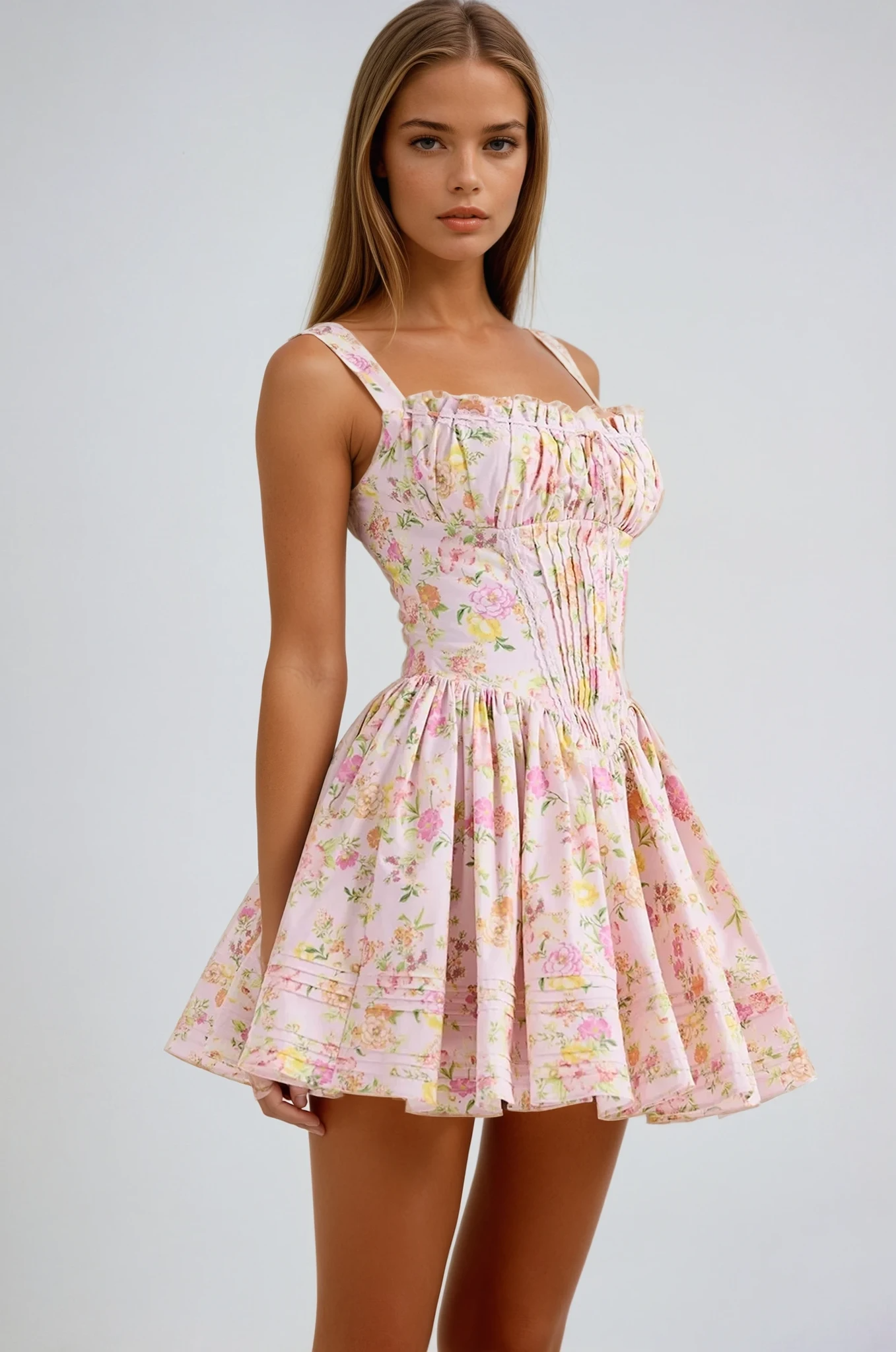 Floral Corset Short Dress
