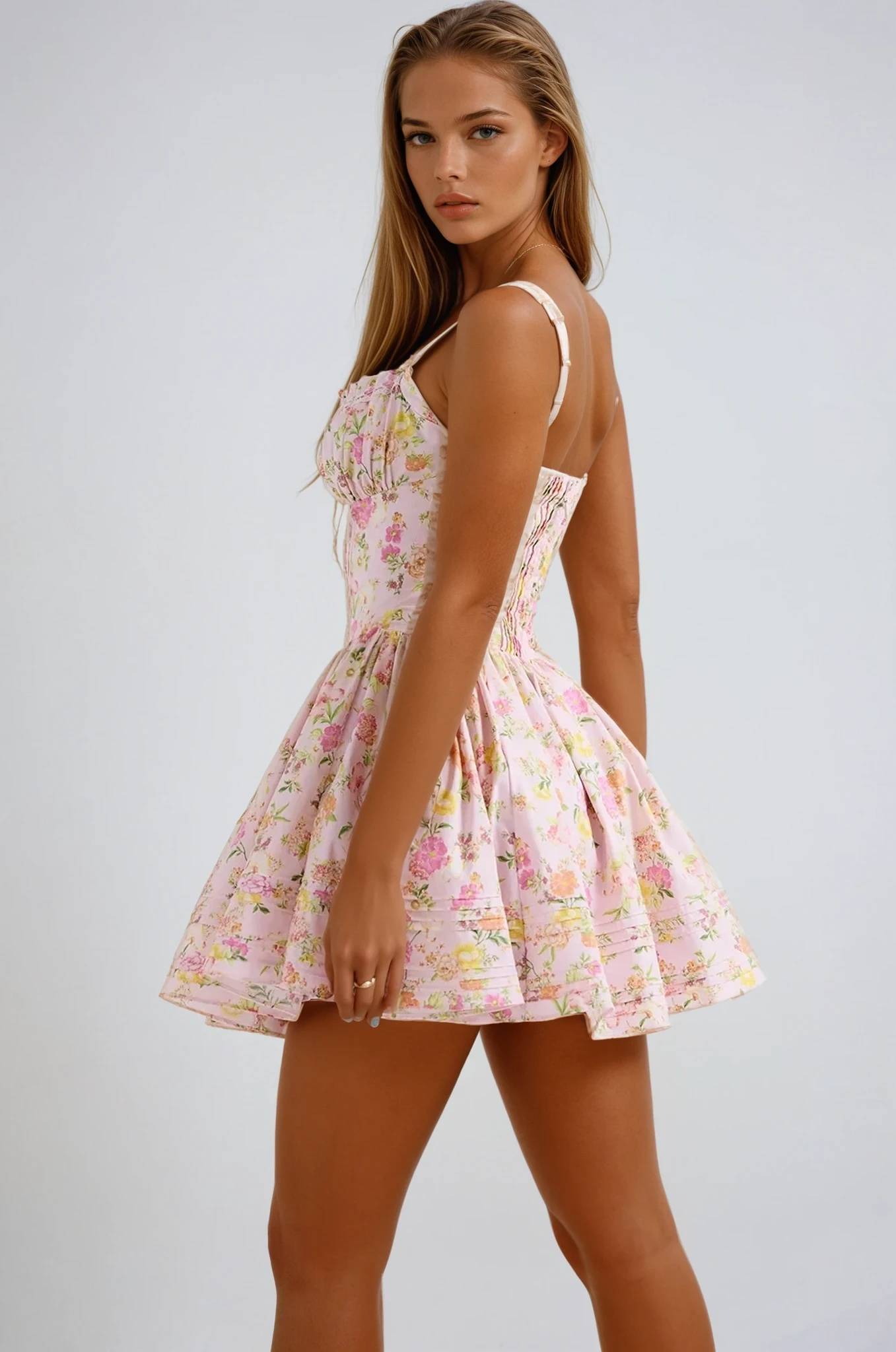Floral Corset Short Dress