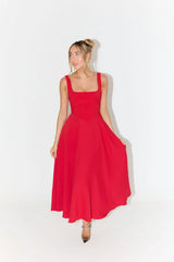 Yade | High-Waisted Midi Dress