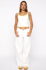 Breaking Loose Tank Top White/Lemon