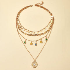 Constantina Boho Necklaces - Layered Colorful Teardrop
