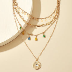 Constantina Boho Necklaces - Layered Colorful Teardrop
