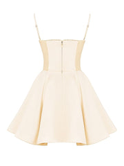 Vintage Cream Tulle Mini Dress