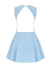 Tuscan Blue Twill Mini Dress