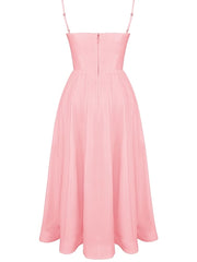 Rose Pink Cotton Corset Sundress