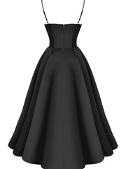 Black Tulle Midi Dress
