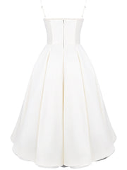 White Tulle Midi Dress
