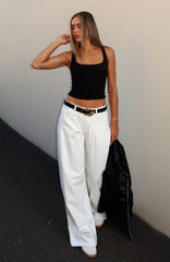 Iris Low Rise Wide Leg Jeans Off White