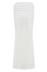 Stand And Stare Knit Maxi Skirt White