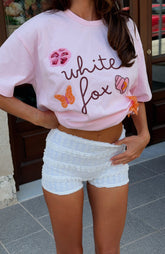 Honeymoon Lace Shorts White