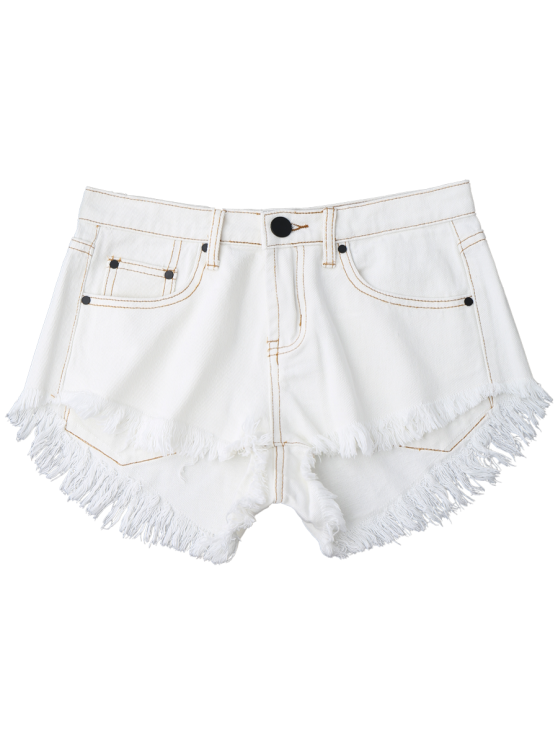 Trendy Cutoffs High Low Denim Shorts