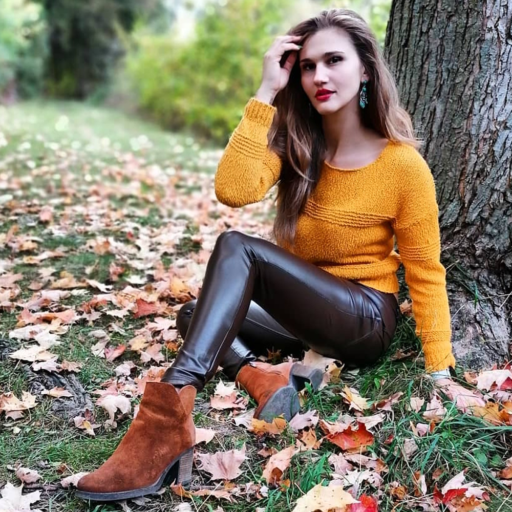 CityHottie - Melody Brown Leather Pants Vintage Trausers Women Leggings Pvc Sexy Comfortable Moto Work Pants Woman Vinyl Trousers