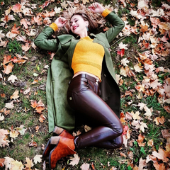 CityHottie - Melody Brown Leather Pants Vintage Trausers Women Leggings Pvc Sexy Comfortable Moto Work Pants Woman Vinyl Trousers