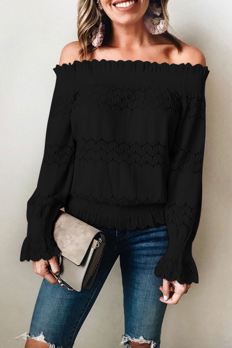Flounce Design Dusty Blouse (7 Colors)