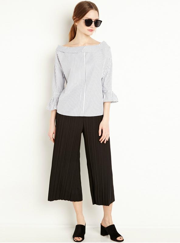 SLEEVE SWEET SLASH NECK BLOUSES SHIRTS