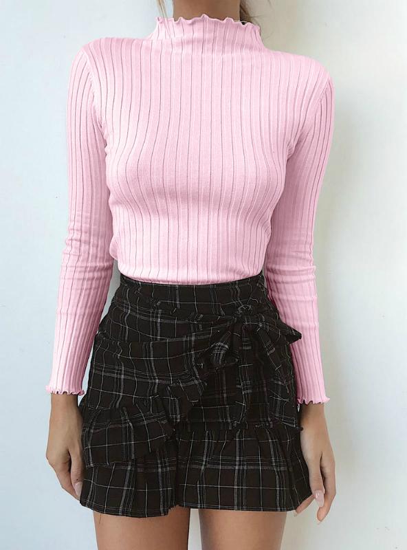 LONG SLEEVE HALF HIGH COLLAR BASE SLIM