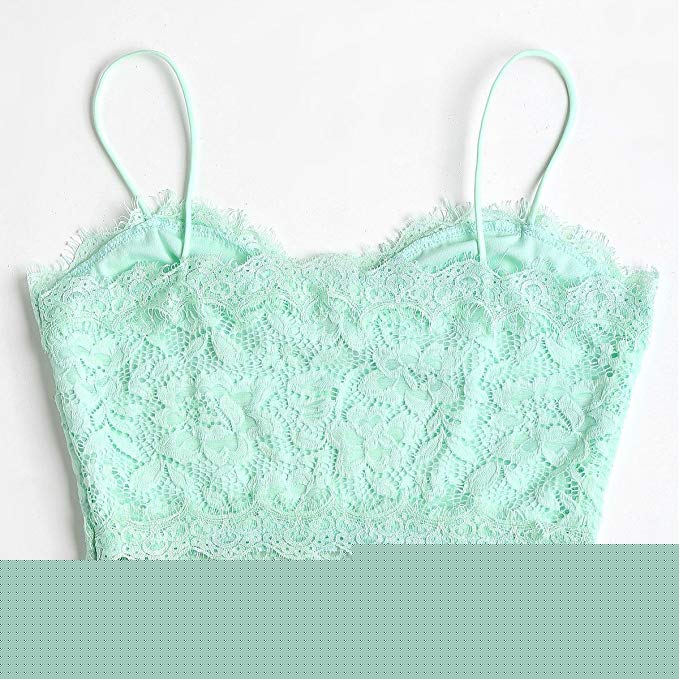 Womens Bustier Crop Top Cami Bralette V Neck Lace Tank Top Sexy Club Tops