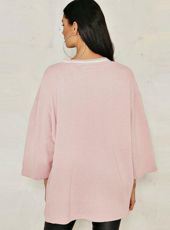 COLORS CASUAL T-SHIRTS WOMEN V-NECK