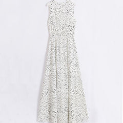 CityHottie V Neck Dot Printed Floor Length Dress(3 Colors)