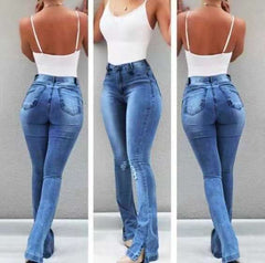 CityHottie - Spring Casual Baggy Jeans Women Fashion High Waist Jeans Mom Denim Trousers Overalls Oversize Boyfriend Pants Vintage