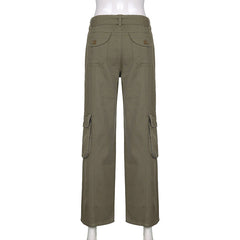 CityHottie - Hot Sell Quality Grunge Streetwear Cargo Pants Woman Low Waist Baggy Mom Jeans Vintage 90s Hippie Wide Leg Denim Trousers Korean Outfits