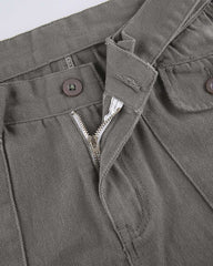 CityHottie - Fashion Women's Jeans Y2K High Street Waist Denim Trousers Drawstring Waist Flap Pocket Baggy Jeans Loose Women's Classic Pants