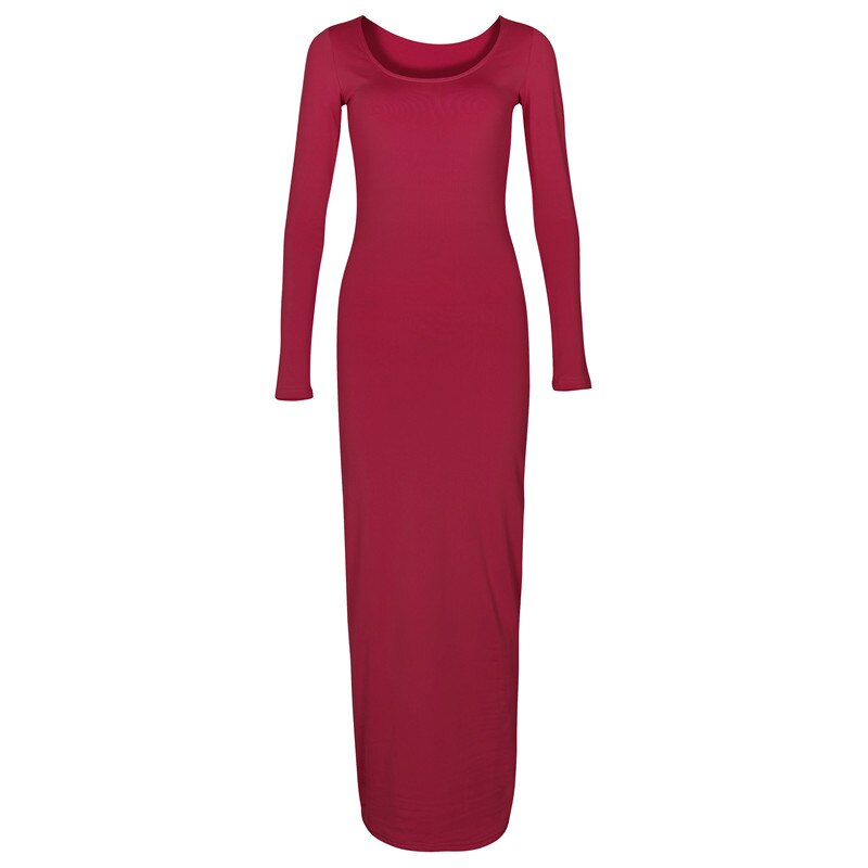 CityHottie - Turtleneck Long Dress Autumn Winter Muslim Elegant Office Lady Skinny Long Sleeve Bodycon Casual Dress Women Midi Clubwear GV464