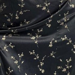 Short sleeve off shoulder puff sleeve slit flower pattern ruched midi dress